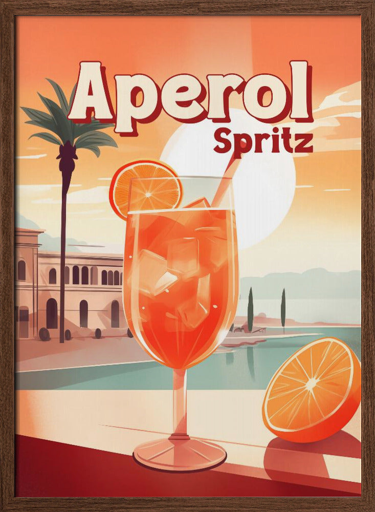 Aperol Spritz Tropical - Stretched Canvas, Poster or Fine Art Print I Heart Wall Art