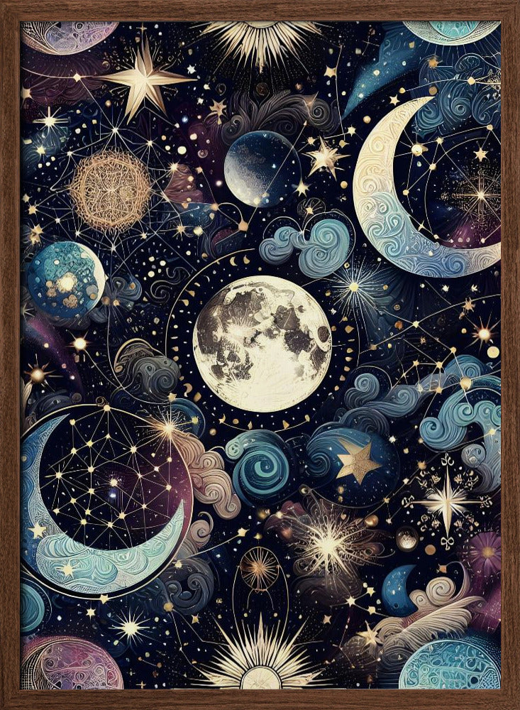 Lunar Magic - Stretched Canvas, Poster or Fine Art Print I Heart Wall Art