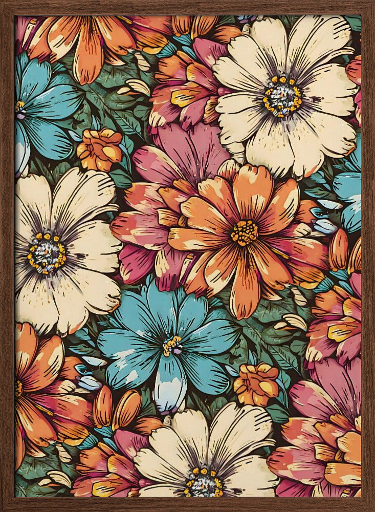 Flower Power - Stretched Canvas, Poster or Fine Art Print I Heart Wall Art