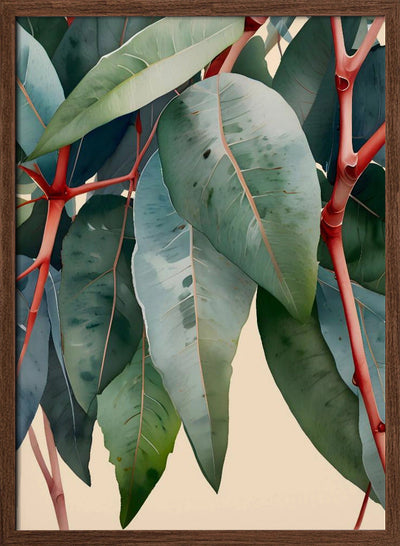 Minimalist Eucalyptus Botanical Art - Stretched Canvas, Poster or Fine Art Print I Heart Wall Art