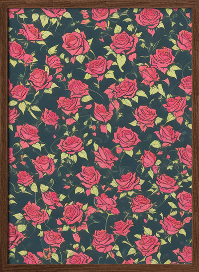 Romantic Rose Garden - Stretched Canvas, Poster or Fine Art Print I Heart Wall Art