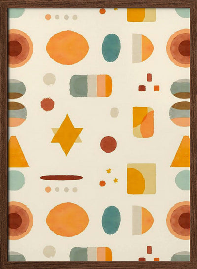 Pastel Minimalist Watercolor Shapes - Stretched Canvas, Poster or Fine Art Print I Heart Wall Art