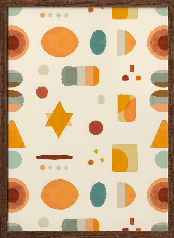 Pastel Minimalist Watercolor Shapes - Stretched Canvas, Poster or Fine Art Print I Heart Wall Art