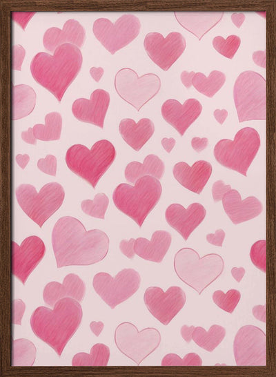 Pink Love - Stretched Canvas, Poster or Fine Art Print I Heart Wall Art