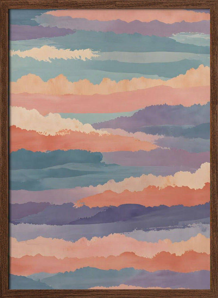 Soft Horizon Waves - Stretched Canvas, Poster or Fine Art Print I Heart Wall Art