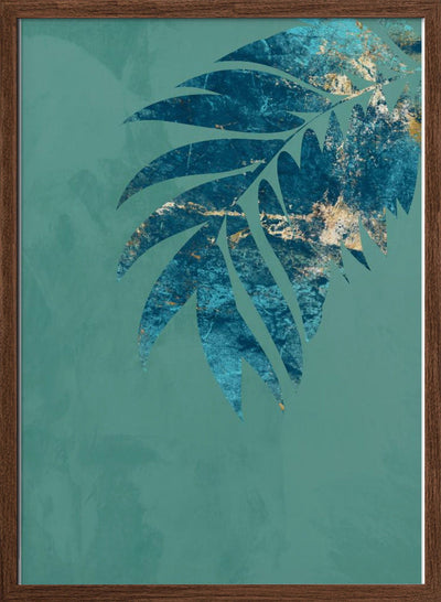 Turquoise palm - Stretched Canvas, Poster or Fine Art Print I Heart Wall Art