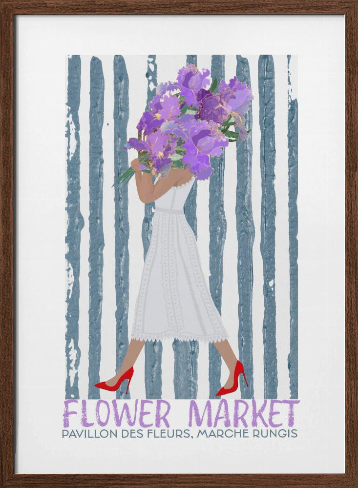 Flower Market Marche Rungis - Stretched Canvas, Poster or Fine Art Print I Heart Wall Art