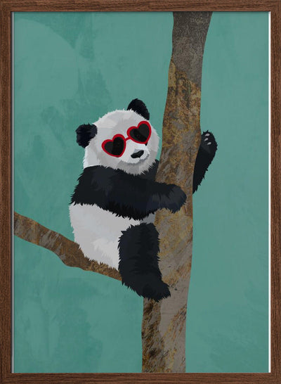 Cute panda - Stretched Canvas, Poster or Fine Art Print I Heart Wall Art