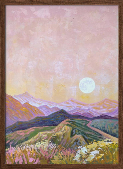 Moon Hills - Stretched Canvas, Poster or Fine Art Print I Heart Wall Art