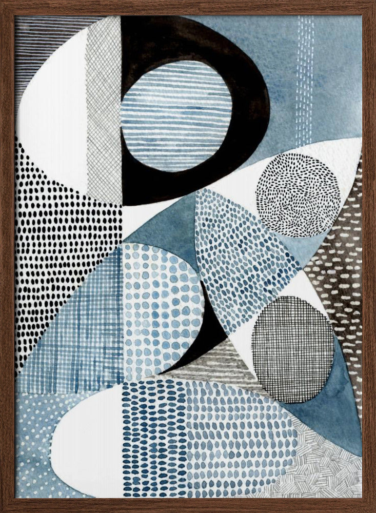 Geometric Patterns With Varying Shades - Stretched Canvas, Poster or Fine Art Print I Heart Wall Art