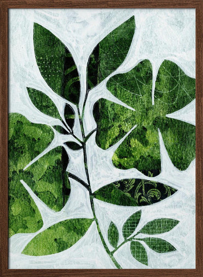 Abstract Green Floral - Stretched Canvas, Poster or Fine Art Print I Heart Wall Art