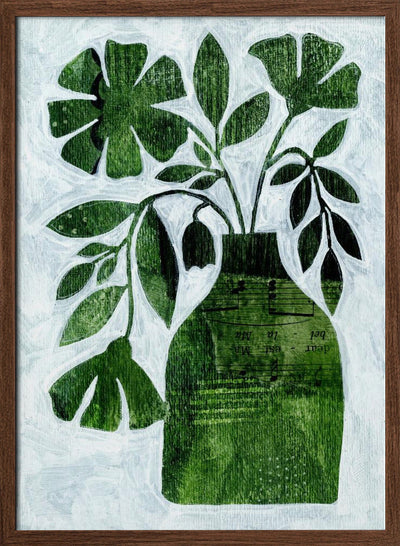 Abstract Green Floral - Stretched Canvas, Poster or Fine Art Print I Heart Wall Art