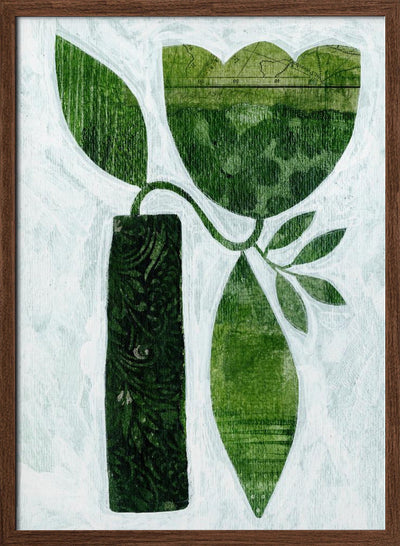 Abstract Green Tulip - Stretched Canvas, Poster or Fine Art Print I Heart Wall Art