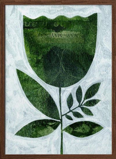Abstract Green Tulip - Stretched Canvas, Poster or Fine Art Print I Heart Wall Art