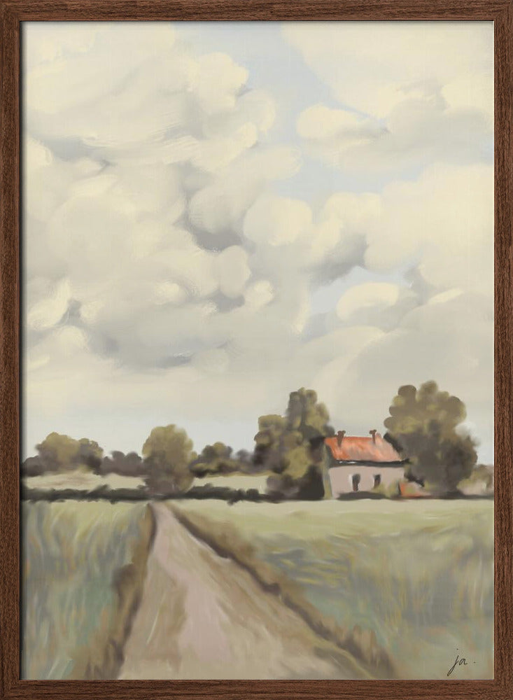 Tranquil Countryside - Stretched Canvas, Poster or Fine Art Print I Heart Wall Art