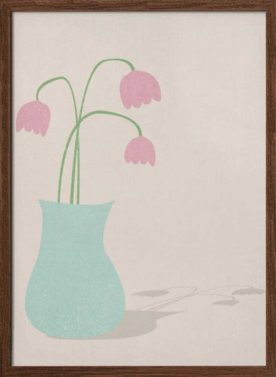 Pink Tulips In the Sun - Stretched Canvas, Poster or Fine Art Print I Heart Wall Art