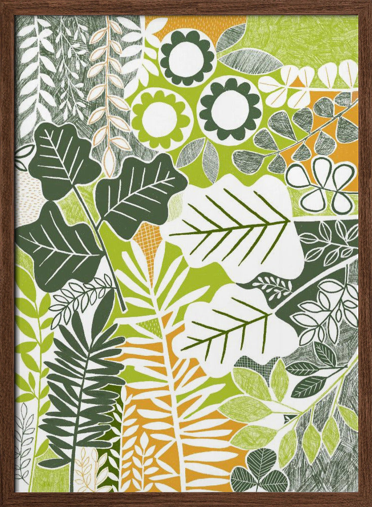 Modern Botanical Sage &amp; Citrus - Stretched Canvas, Poster or Fine Art Print I Heart Wall Art