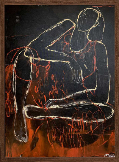 “Woman In Red” - Stretched Canvas, Poster or Fine Art Print