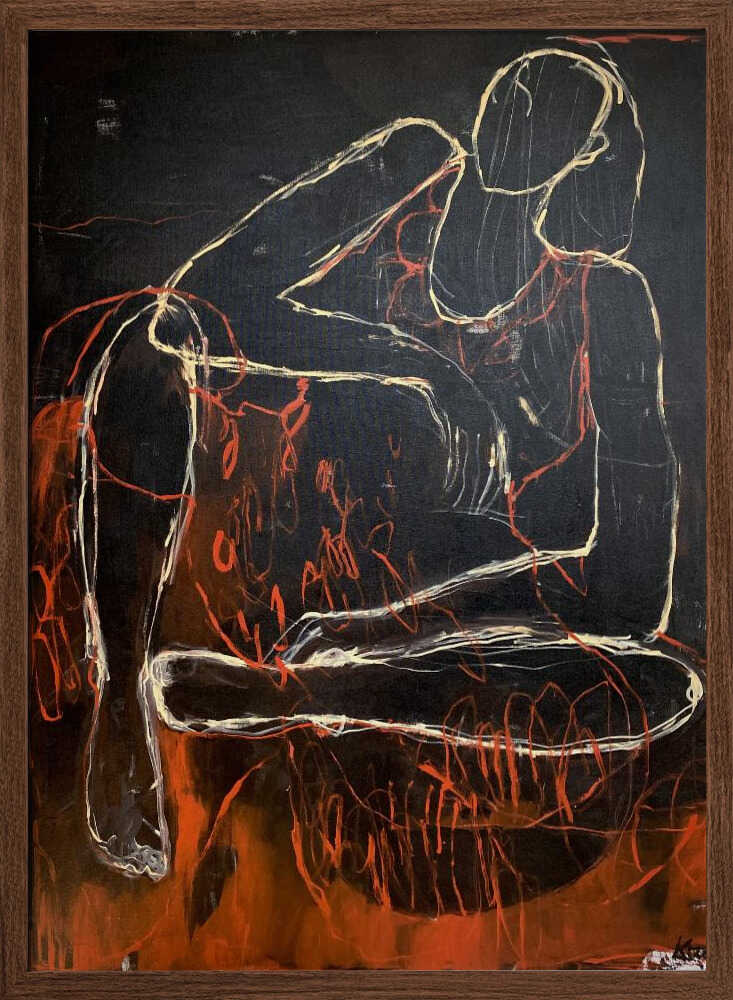 “Woman In Red” - Stretched Canvas, Poster or Fine Art Print