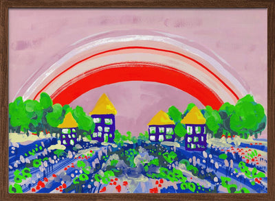 Red Rainbow - Stretched Canvas, Poster or Fine Art Print I Heart Wall Art