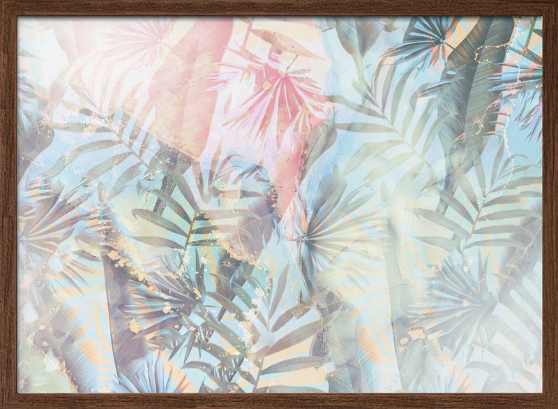 Ombre090floral - Stretched Canvas, Poster or Fine Art Print I Heart Wall Art