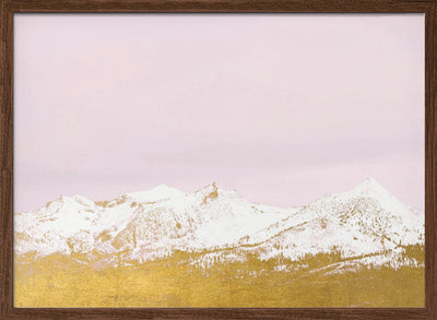 Gold Mountains - Stretched Canvas, Poster or Fine Art Print I Heart Wall Art