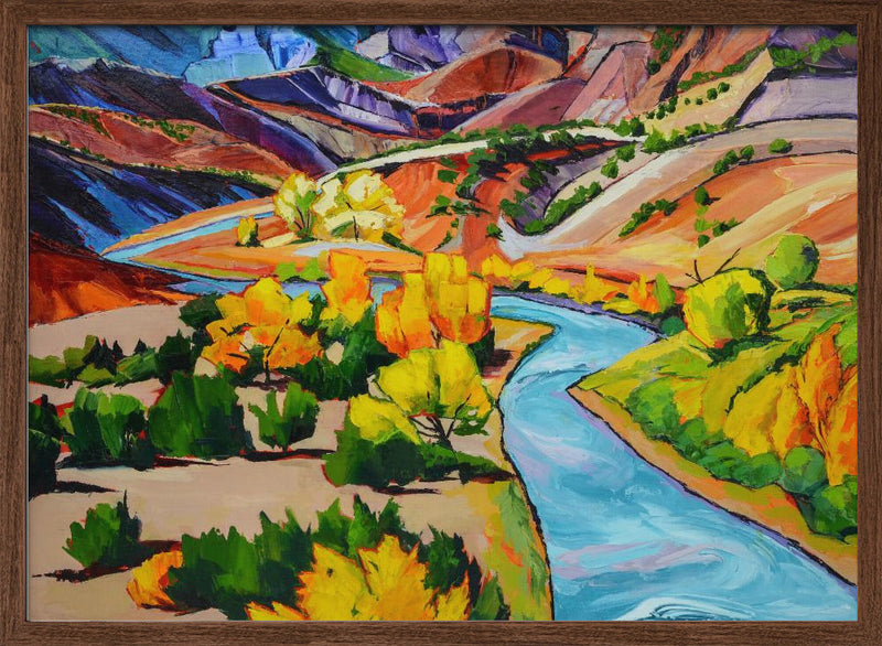 Meandering River - Stretched Canvas, Poster or Fine Art Print I Heart Wall Art