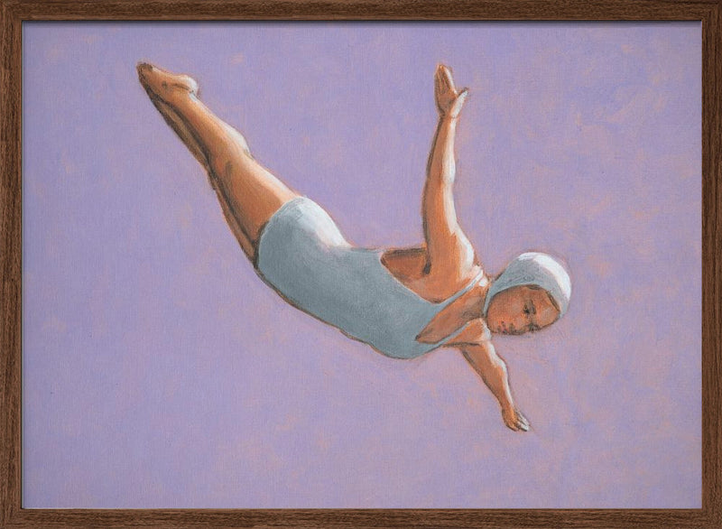 Lavender Diver - Stretched Canvas, Poster or Fine Art Print I Heart Wall Art