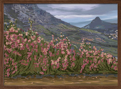 Petals and Peaks, Cape Town, South Africa, 2024 - Stretched Canvas, Poster or Fine Art Print I Heart Wall Art