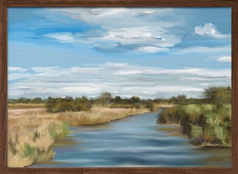 River of Reeds, Botswana - Stretched Canvas, Poster or Fine Art Print I Heart Wall Art