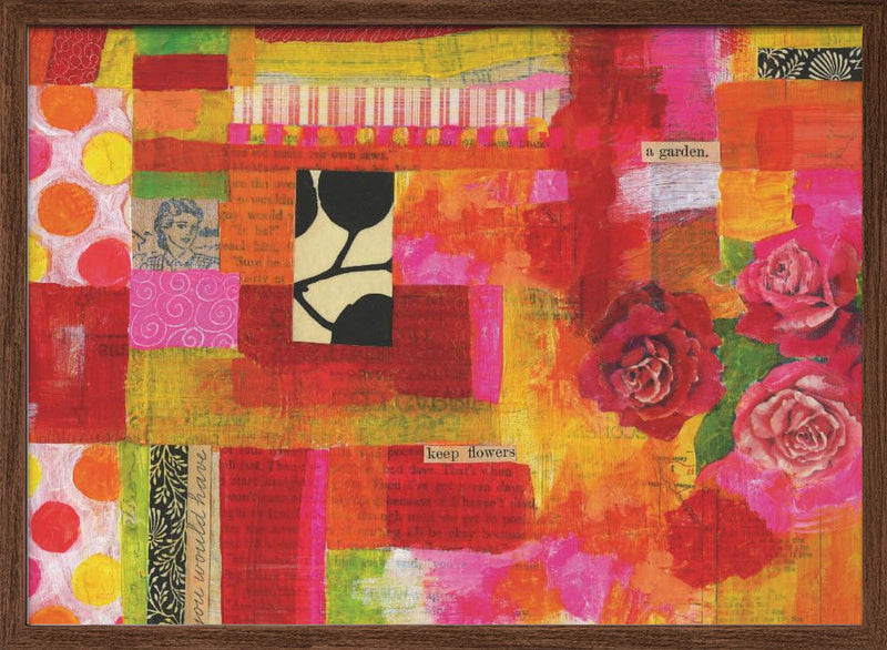 Vibrant Petal Patch - Stretched Canvas, Poster or Fine Art Print I Heart Wall Art