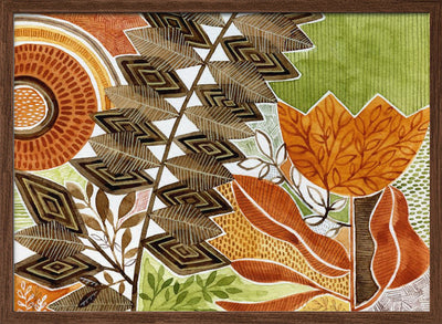 Layered Botanical Watercolour - Stretched Canvas, Poster or Fine Art Print I Heart Wall Art