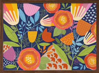 A Rainbow Garden - Stretched Canvas, Poster or Fine Art Print I Heart Wall Art