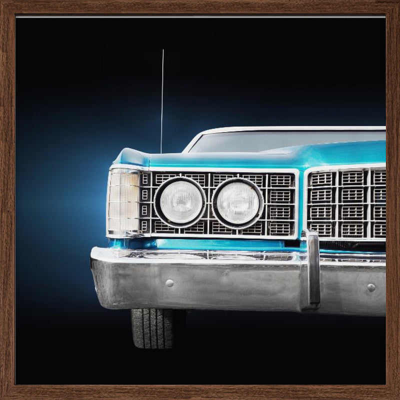 US classic car 1973 Limited Hardtop - Square Stretched Canvas, Poster or Fine Art Print I Heart Wall Art