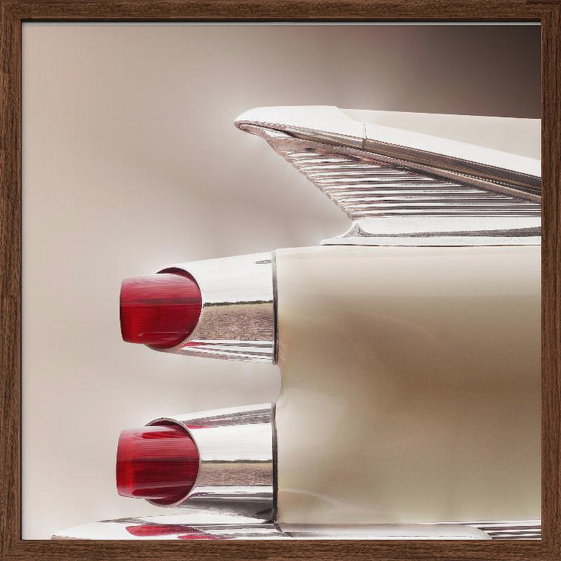 American classic car Custom Royal 1959 tail fin - Square Stretched Canvas, Poster or Fine Art Print I Heart Wall Art