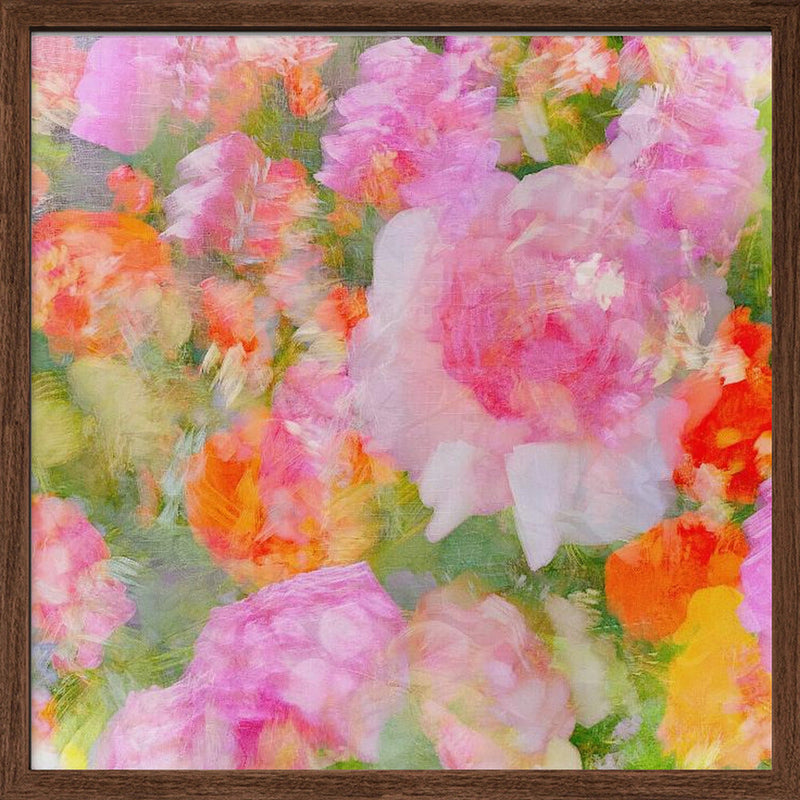 My Rose Garden Impression - Square Stretched Canvas, Poster or Fine Art Print I Heart Wall Art