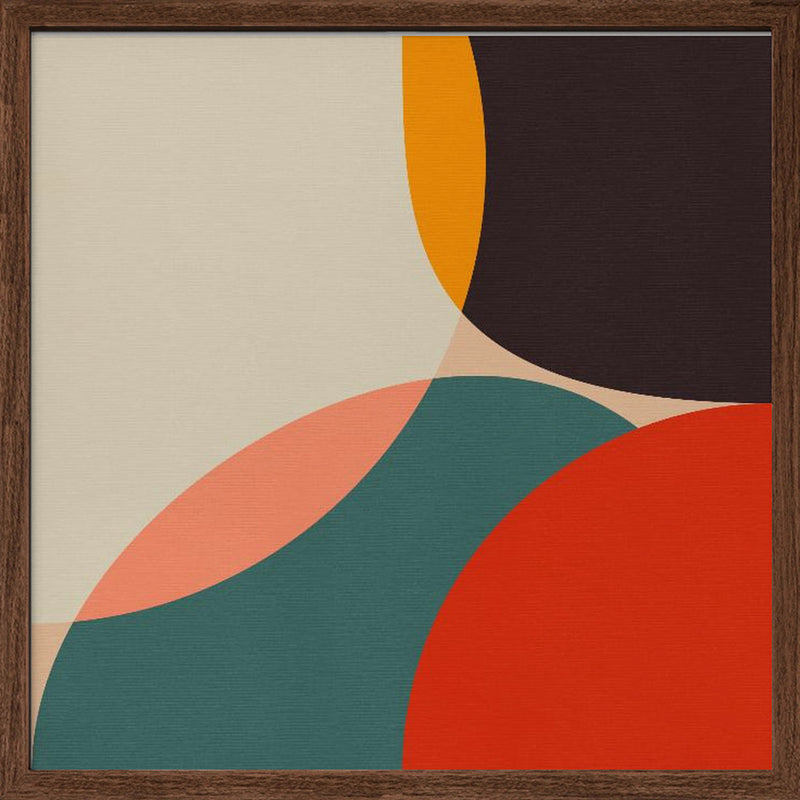 Bauhaus Modern Bold 4 - Square Stretched Canvas, Poster or Fine Art Print I Heart Wall Art