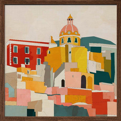 Procida Italy Kopie - Square Stretched Canvas, Poster or Fine Art Print I Heart Wall Art
