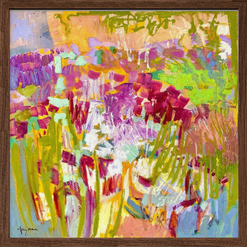 Df008singing - Square Stretched Canvas, Poster or Fine Art Print I Heart Wall Art