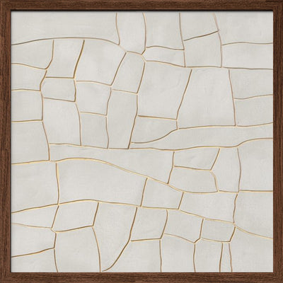 Golden crack A - Square Stretched Canvas, Poster or Fine Art Print I Heart Wall Art