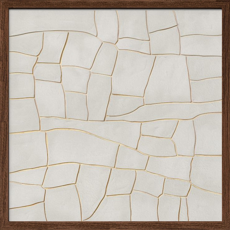 Golden crack A - Square Stretched Canvas, Poster or Fine Art Print I Heart Wall Art