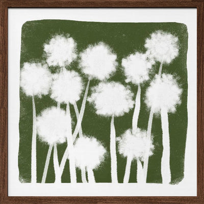 Green Abstract - Square Stretched Canvas, Poster or Fine Art Print I Heart Wall Art