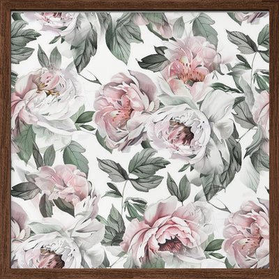 Watercolor Botany Floral Art 7 - Square Stretched Canvas, Poster or Fine Art Print I Heart Wall Art