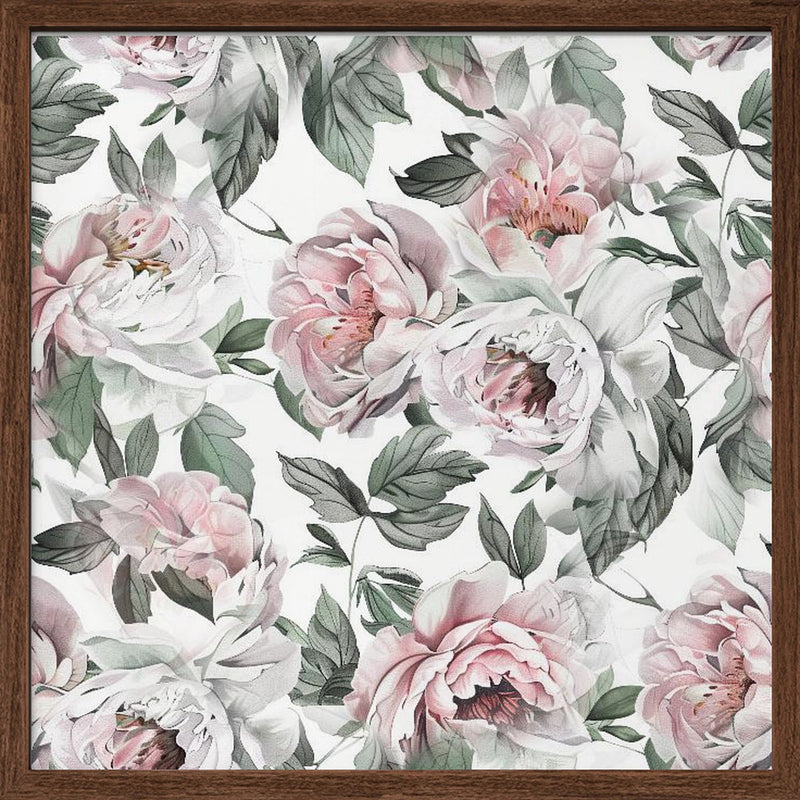 Watercolor Botany Floral Art 7 - Square Stretched Canvas, Poster or Fine Art Print I Heart Wall Art