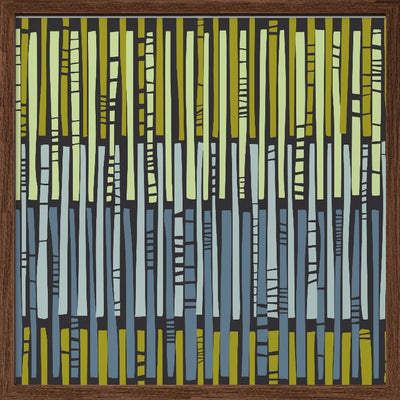 City life geometrics beams moonless night pattern - Square Stretched Canvas, Poster or Fine Art Print I Heart Wall Art