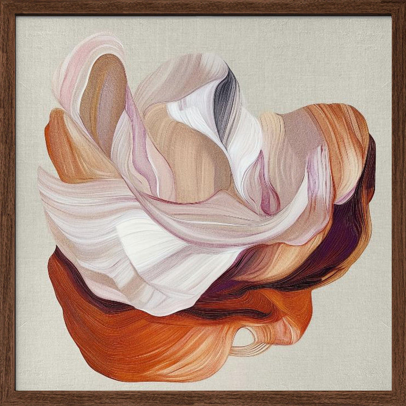 Flow Flower II - Square Stretched Canvas, Poster or Fine Art Print I Heart Wall Art