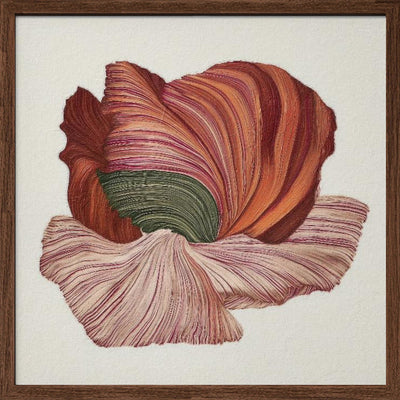 Floral lines I - Square Stretched Canvas, Poster or Fine Art Print I Heart Wall Art