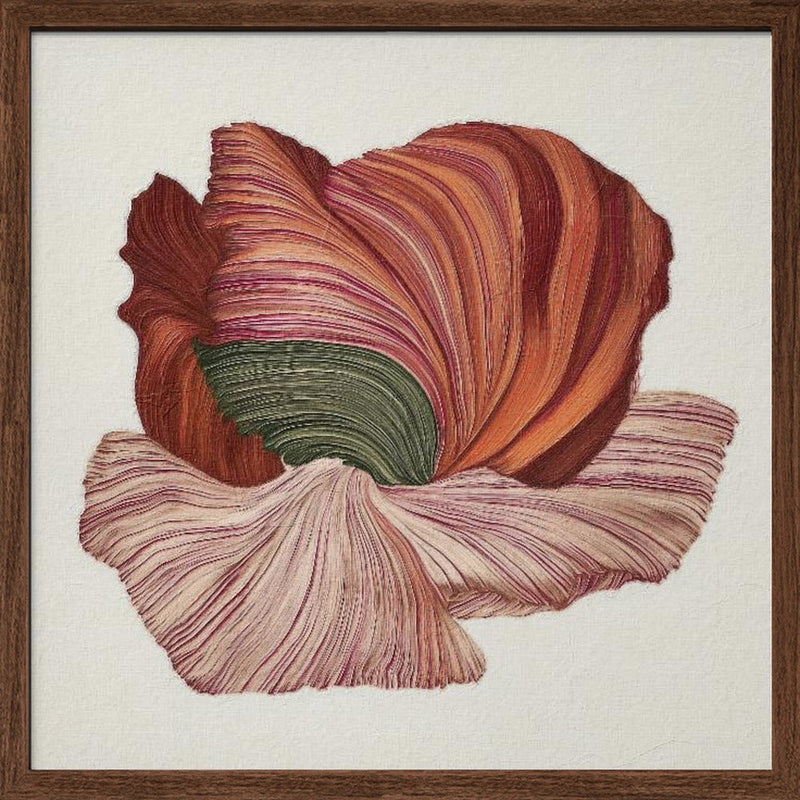 Floral lines I - Square Stretched Canvas, Poster or Fine Art Print I Heart Wall Art