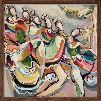 “Cancan” - Square Stretched Canvas, Poster or Fine Art Print