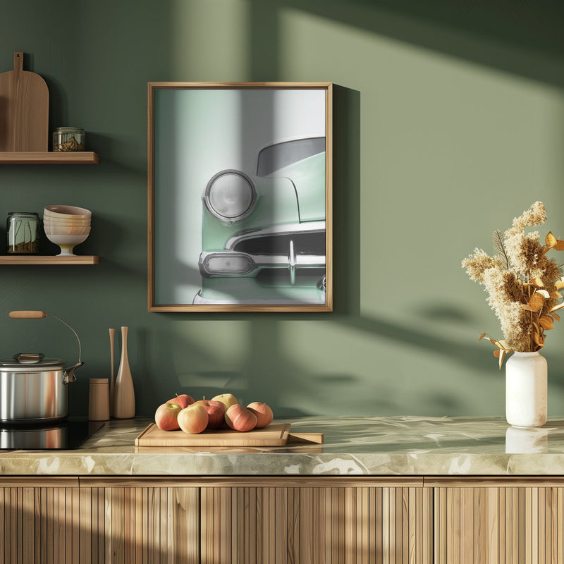 US classic car 1954 Bel Air Powerglide - Stretched Canvas, Poster or Fine Art Print I Heart Wall Art